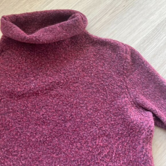 ** madewell Womens Knitted Sweater Mock Neck Marled Maroon Nylon Wool XS - Picture 5 of 10